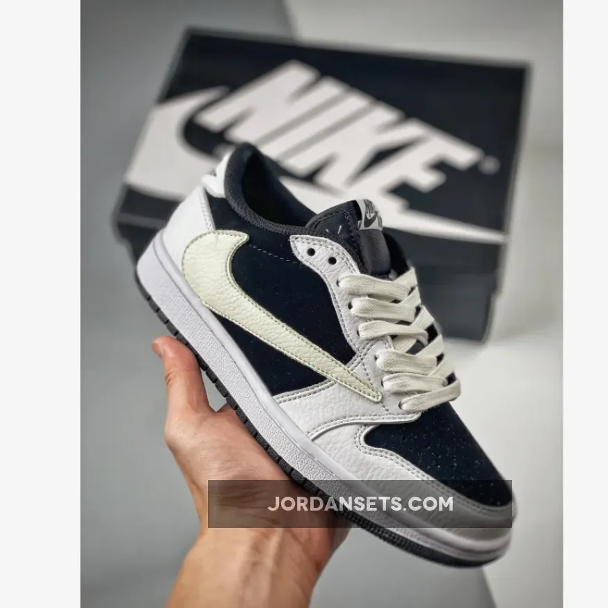 Travis Scott x Air Jordan 1 Low OG 'Sail/Black' / travis scott jordan 1 low sail black