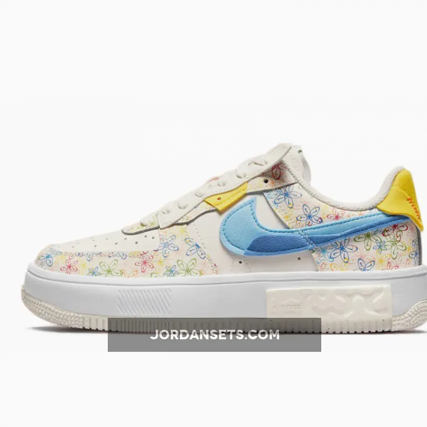 Nike Air Force 1 Fontanka GS Flowers For Womens DV3211-100 #air force 1 flowers