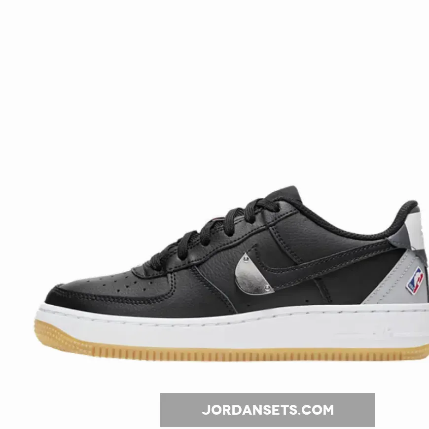 NBA X Nike Air Force 1 LV8 GS Black Wolf Grey For Womens CT3842-001 Brand New