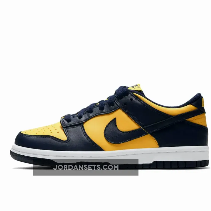 Nike Dunk Low Michigan Varsity Maize Navy #michgan dunks
