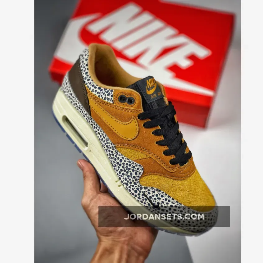Atmos x Nike Air Max 1 'Safari' Flax/Tennessee Orange #air max atmos safari