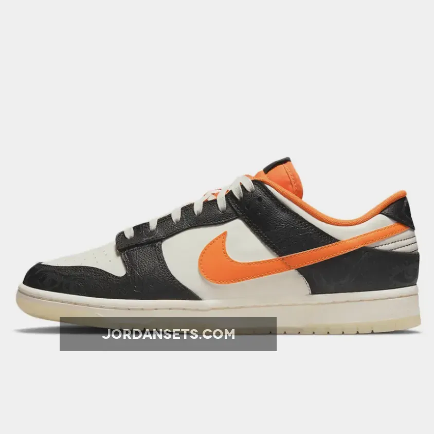 Nike Dunk Low PRM 'Halloween' Sail/Starfish-Black #nike dunk low retro halloween
