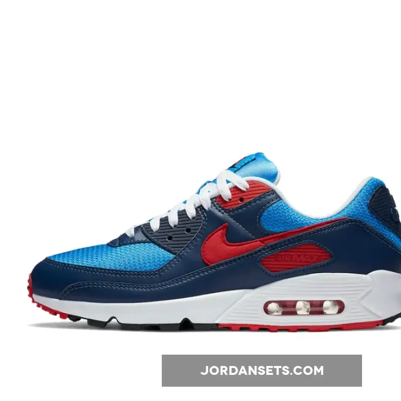 Nike Air Max 90 Photo Blue University Red CT1687-400 red blue air max
