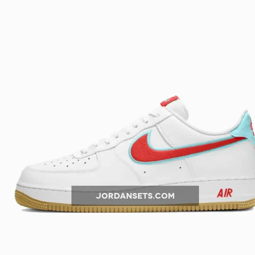 Nike Air Force 1 White/Chile Red-Glacier Ice DA4660-101 / af1 chile