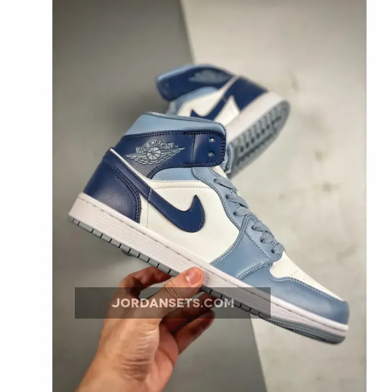 Air Jordan 1 Mid Two-Tone Blue BQ6472-140 For Sale Air Jordan 1 Mid Two-Tone Blue BQ6472-140 For Sale