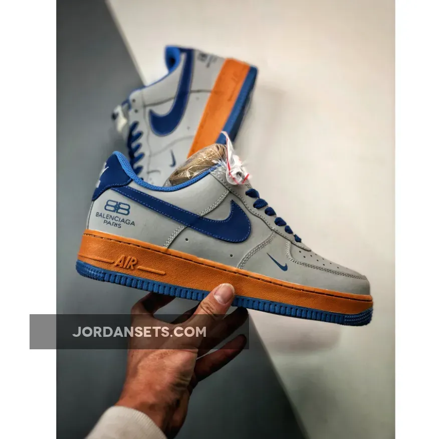 Nike Air Force 1 Low Grey Blue Orange 1680452033 For Sale
