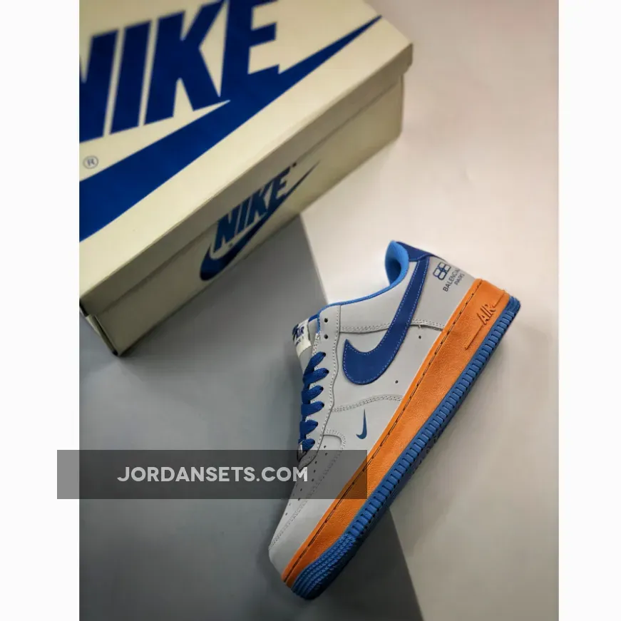 Nike Air Force 1 Low Grey Blue Orange 1680452033 For Sale