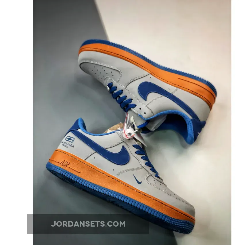 Nike Air Force 1 Low Grey Blue Orange 1680452033 For Sale
