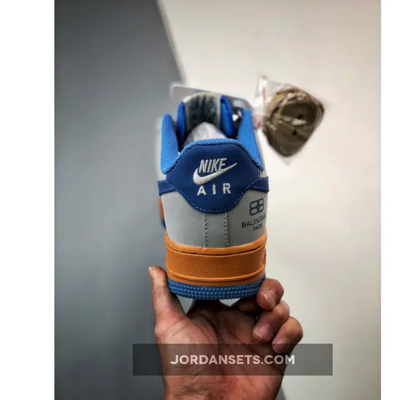 Nike Air Force 1 Low Grey Blue Orange 1680452033 For Sale