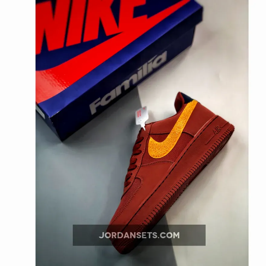 Nike Air Force 1 Low La Familia Redstone/Del Sol DV5153-600 - nike familia shoes