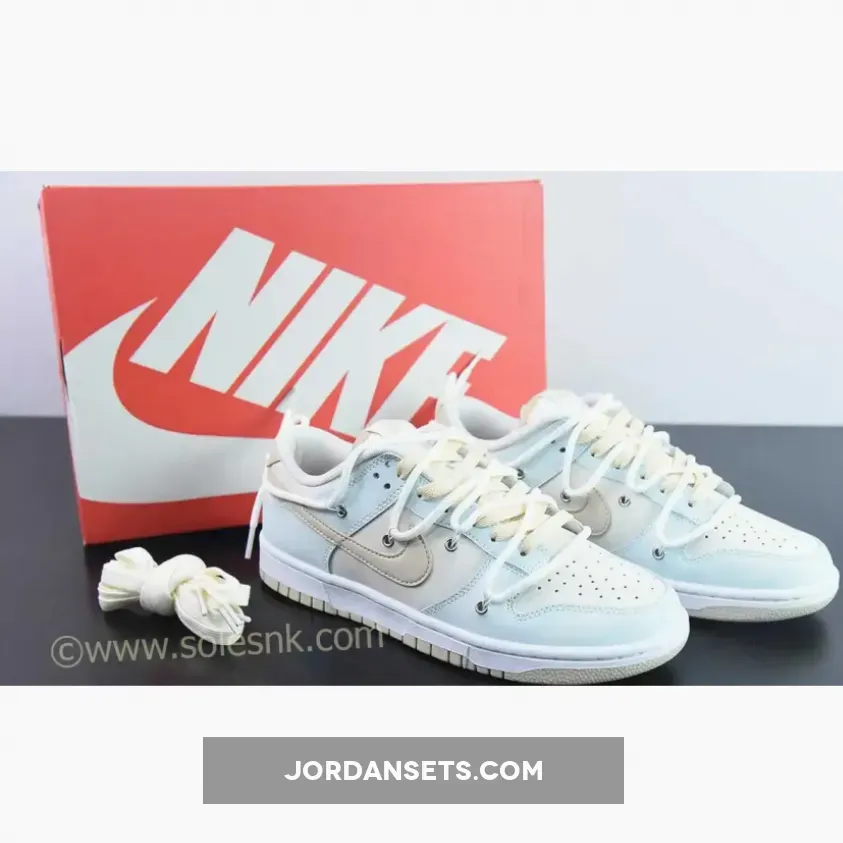 Custom Nike Dunk Low Aqua Phantom Sanddrift Outlet