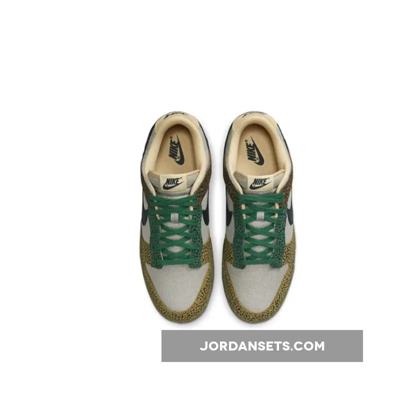 Nike Dunk Low 'Safari' Cacao Wow/Off Noir-Gorge Green - low dunk safari