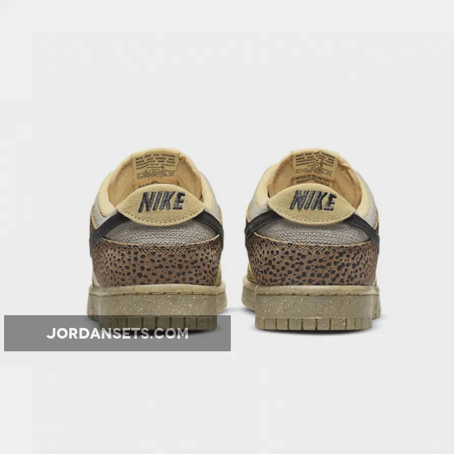 Nike Dunk Low 'Safari' Cacao Wow/Off Noir-Gorge Green - low dunk safari