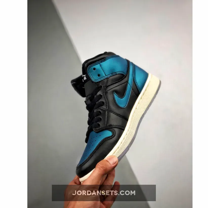 Air Jordan 1 Mid 'Iridescent Black' BQ6472-009 Discount