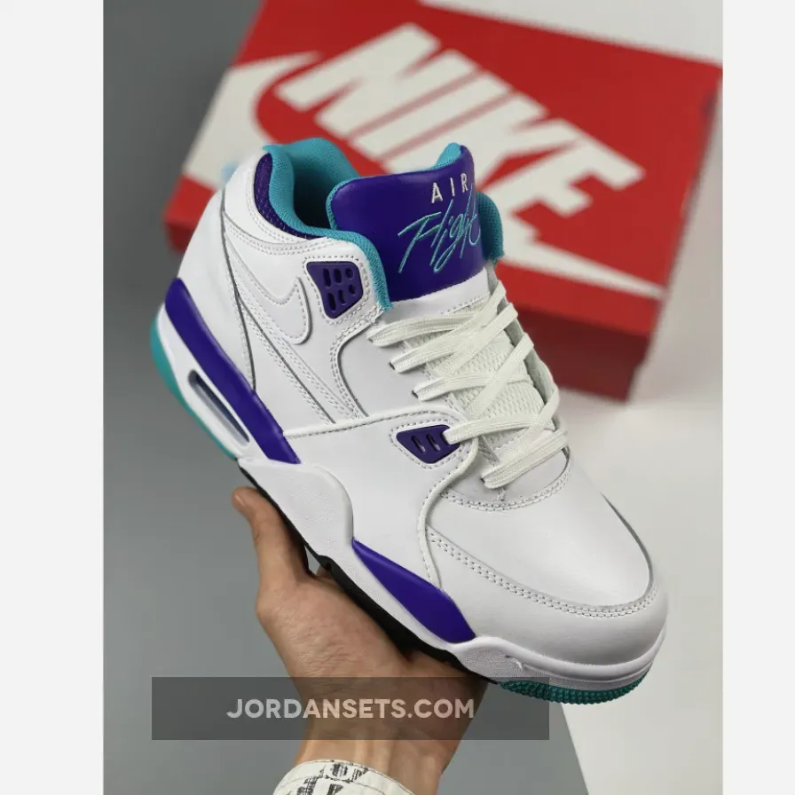 Nike Air Flight '89 White/Dark Concord-Hyper Jade 306252-113 New Releases
