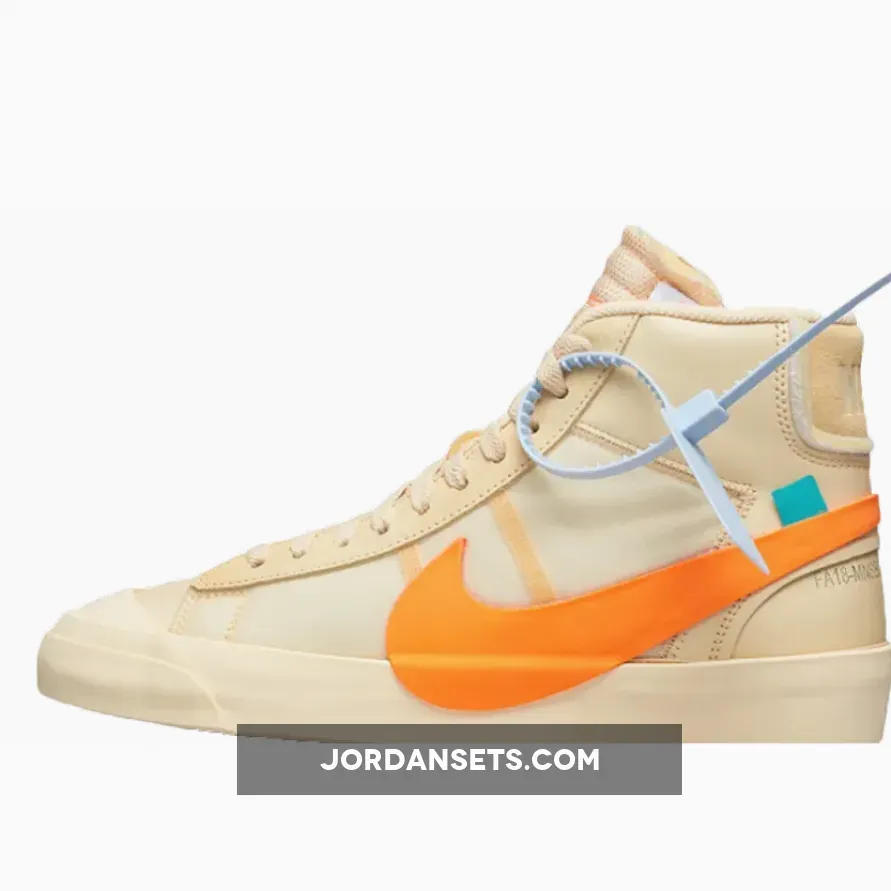 Off-White x Nike Blazer Mid All Hallows Eve Canvas/Pale Vanilla/Black-Total Orange - off white x blazer mid all hallows eve