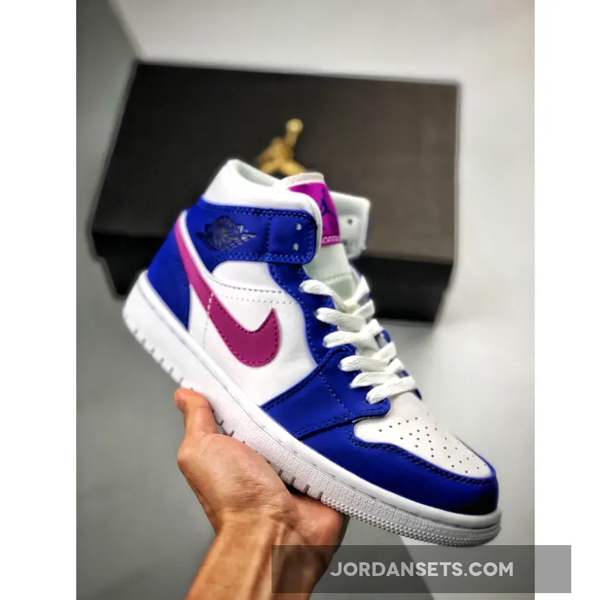 Air Jordan 1 Mid Royal Violet / Air Jordan 1 Mid Hyper Royal/Hyper Violet-White 554724-451