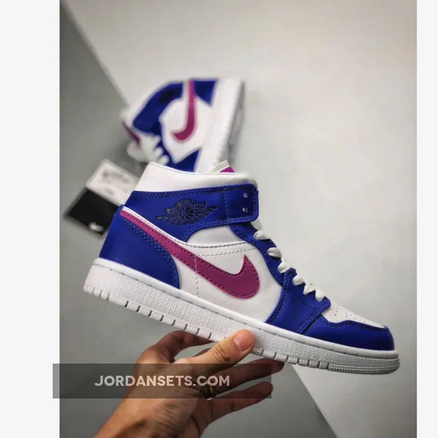 Air Jordan 1 Mid Royal Violet / Air Jordan 1 Mid Hyper Royal/Hyper Violet-White 554724-451
