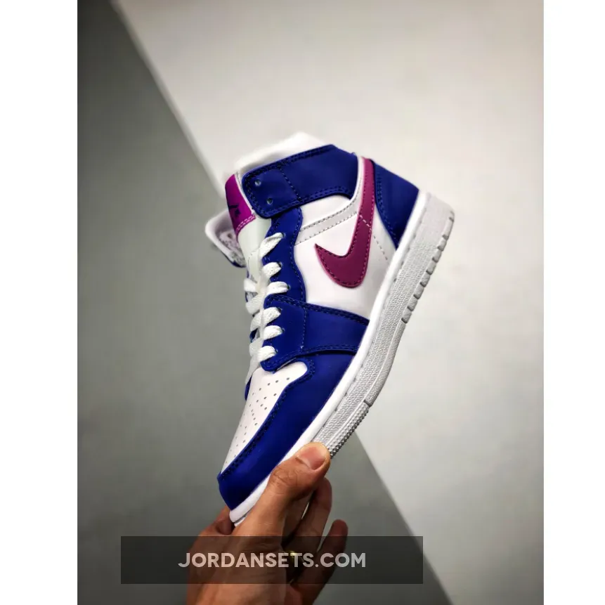 Air Jordan 1 Mid Royal Violet / Air Jordan 1 Mid Hyper Royal/Hyper Violet-White 554724-451