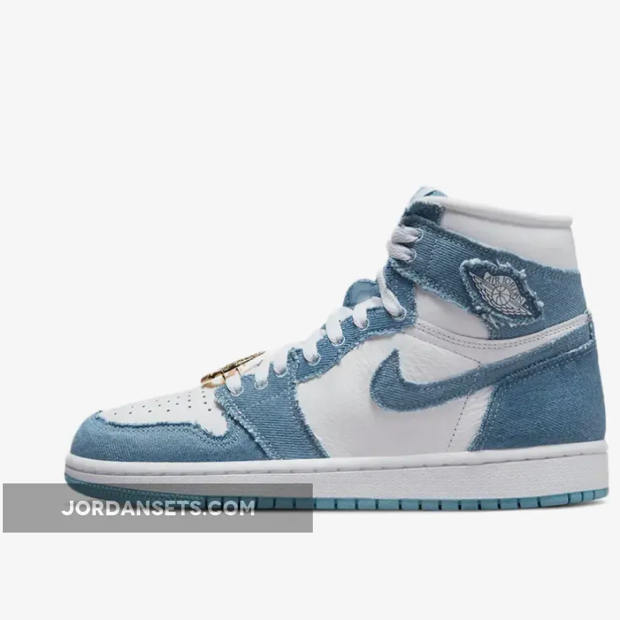 Air Jordan 1 High OG 'Denim' White/Worn Blue-Metallic Gold DM9036-104 #denium jordan 1