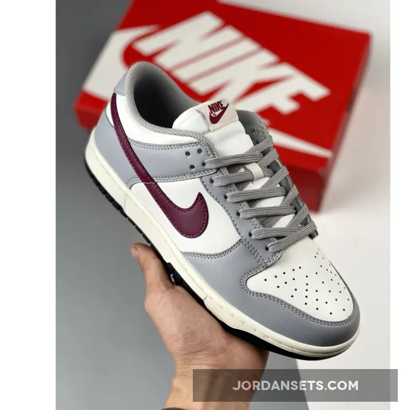 Nike Dunk Low Pale Ivory/Redwood-Light Silver-Sail-Black DD1503-122 / nike dunk low maroon