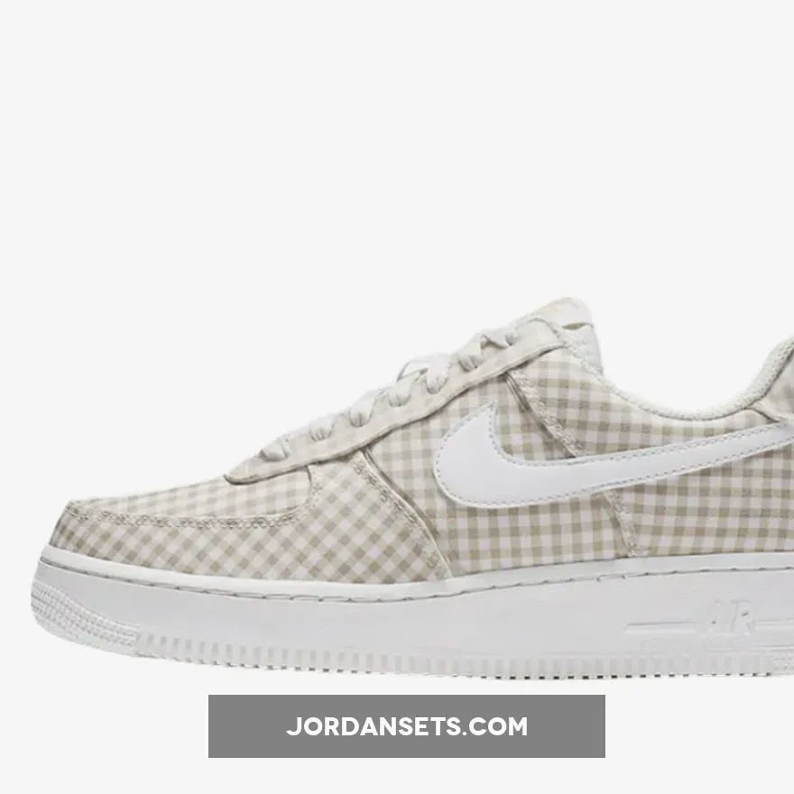 Nike Air Force 1 Gingham Pack Beige White BV4891-101 / gingham air force 1