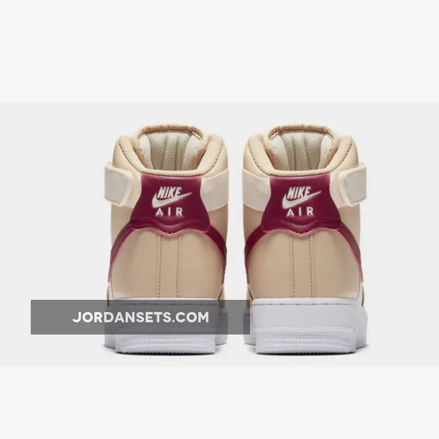 Nike Air Force 1 High White Onyx/Noble Red-Pale Ivory / air force 1 mars