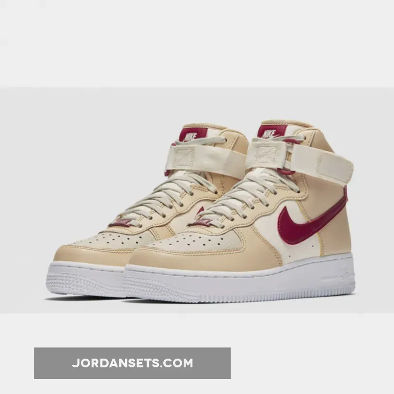 Nike Air Force 1 High White Onyx/Noble Red-Pale Ivory / air force 1 mars