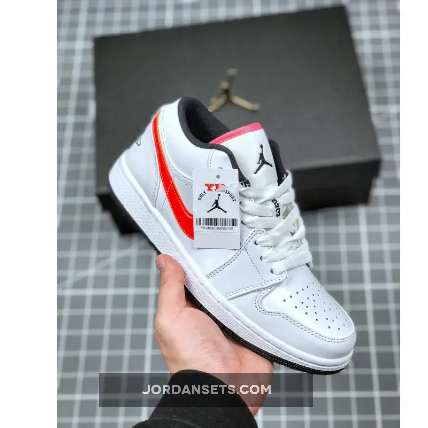 Jordan 1 Low Multicolored Air Jordan 1 Low - Swoosh White/Multi-Color/Black AJ1