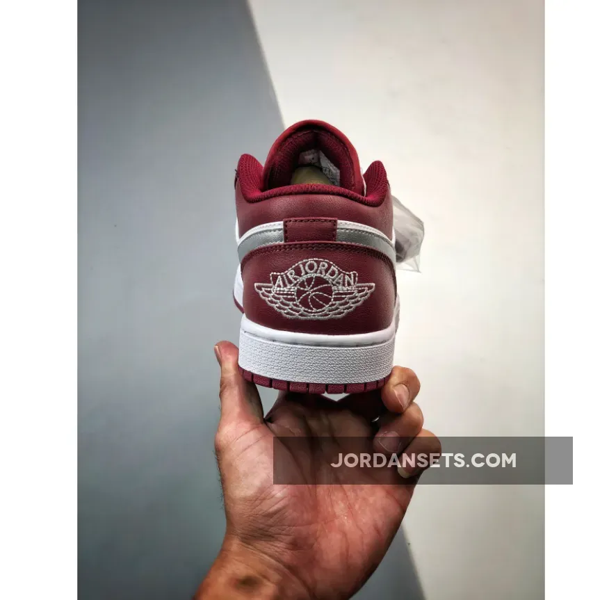 Air Jordan 1 Low White/Bordeaux 553558-615 Air Jordan Cherrywood