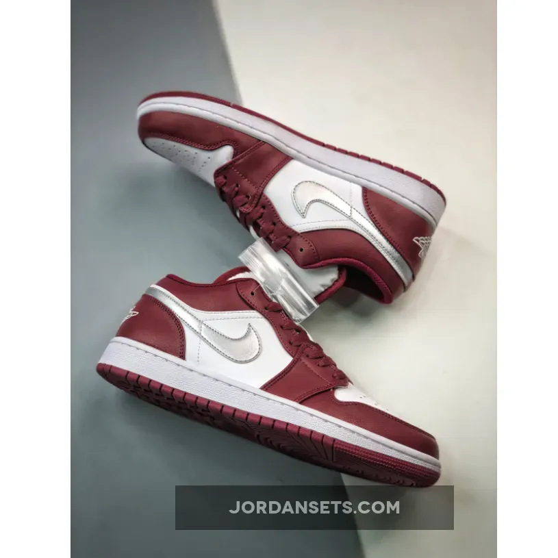Air Jordan 1 Low White/Bordeaux 553558-615 Air Jordan Cherrywood