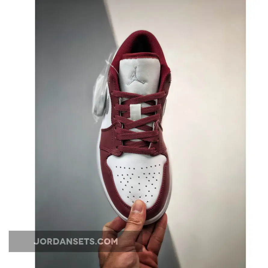 Air Jordan 1 Low White/Bordeaux 553558-615 Air Jordan Cherrywood