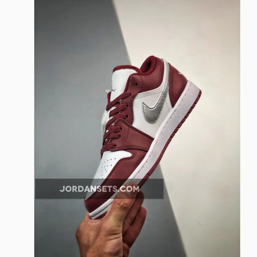 Air Jordan 1 Low White/Bordeaux 553558-615 Air Jordan Cherrywood