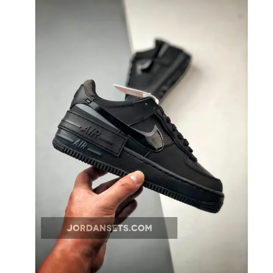 Nike Air Force 1 Shadow Triple Black Max 97 Jordan White Red For Sale