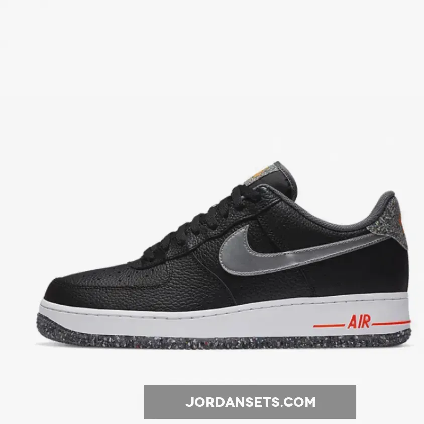 Nike Air Force 1 Crater Black Metallic Silver DA4676-001 Brand New