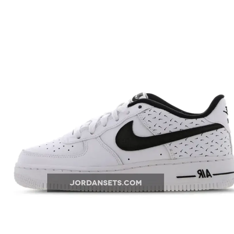Nike Air Force 1 07 GS Swooshfetti White For Womens DC9189-100 nike swooshfetti air force 1