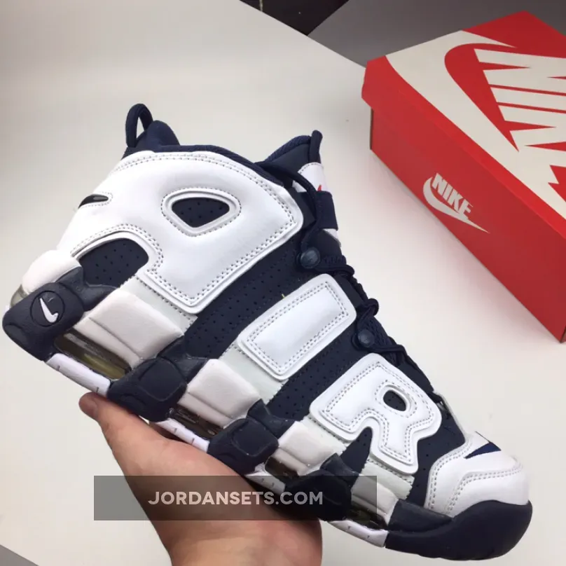 Nike Air More Uptempo 'Olympic' White/Midnight Navy-Metallic Gold-Sport Red - Olympic Uptempo 414962-104