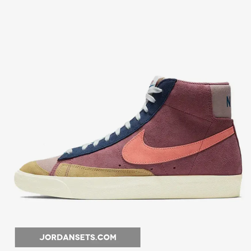 Nike Blazer Mid '77 Vintage WE Suede Desert Berry Red #blazer mid '77 vintage we suede sneaker