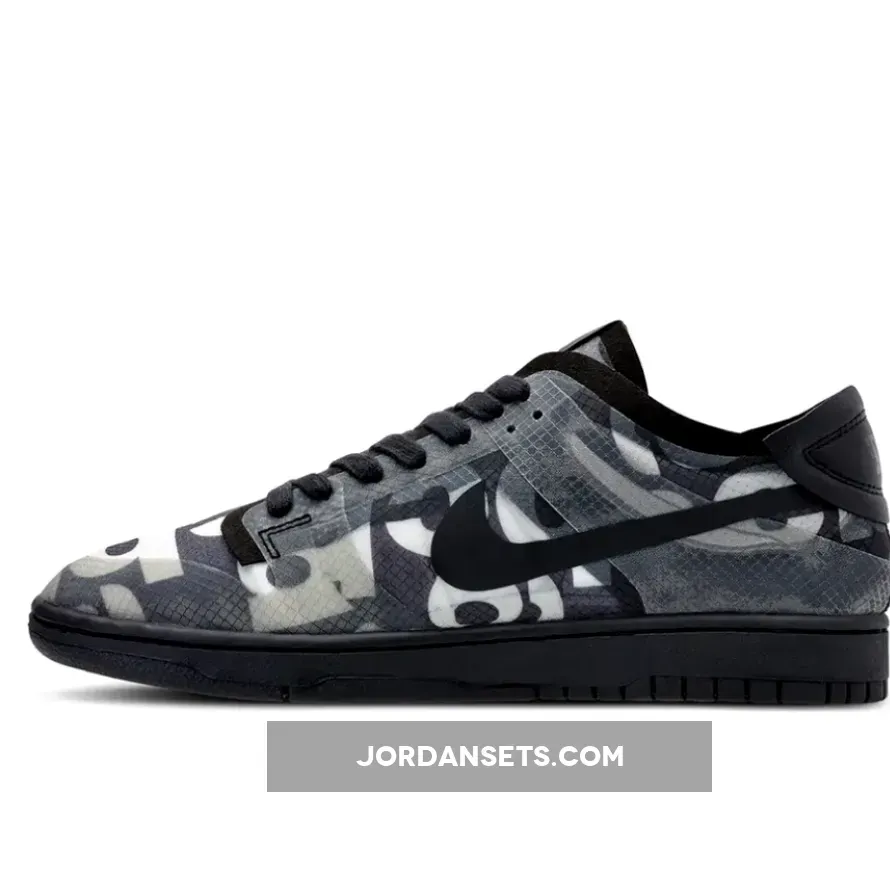 Comme des Garcons x Nike Dunk Low Print Black CZ2675-001 #comme de garcons nike dunk