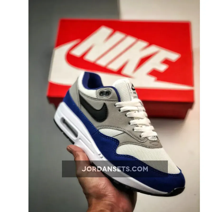 Nike Air Max 1 White/Black-Deep Royal Blue FD9082-100