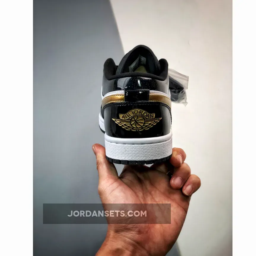 Air Jordan 1 Low 'Copper Toe' Black Gold White DR6970-071 jordan 1 low gold and black