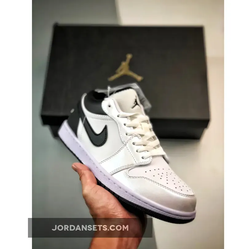 Air Jordan 1 Low White/Black-White 553558-132 Outlet