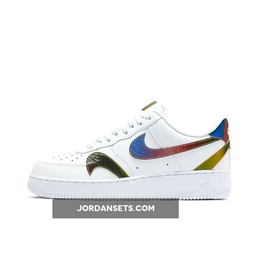 Nike Air Force 1 Low Misplaced Swooshes White Multi CK7214-101 Brand New