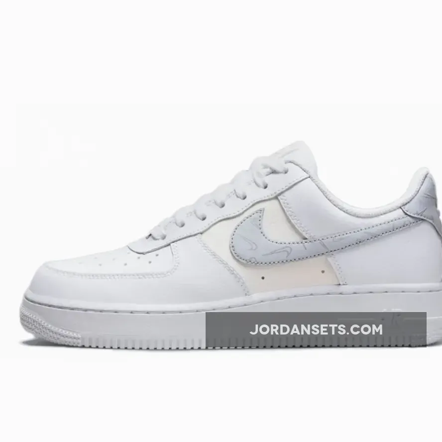 Nike Air Force 1 Low All-Over Swoosh DV2237-100 / air force 1 silver