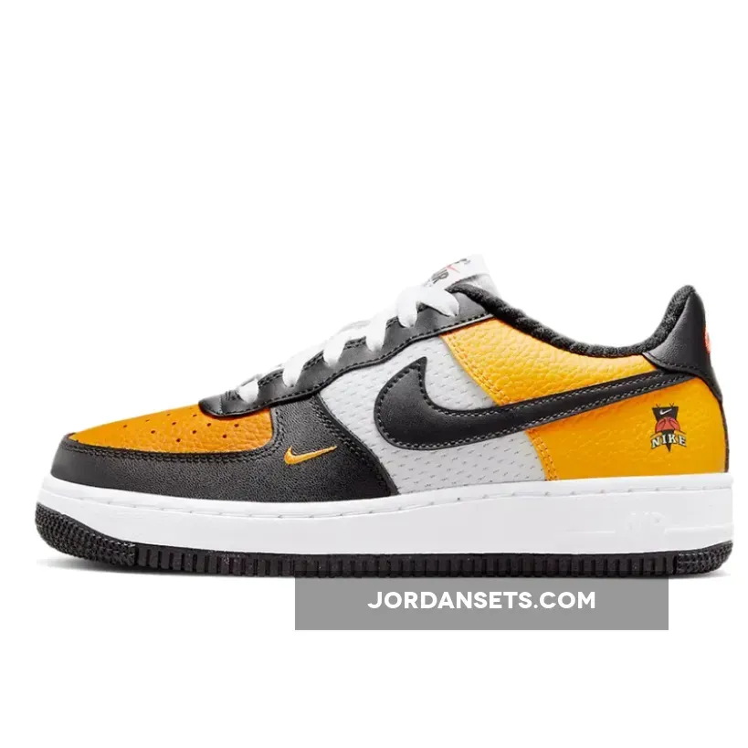 Nike Air Force 1 Low White/Gold-Black white nike mesh shoes