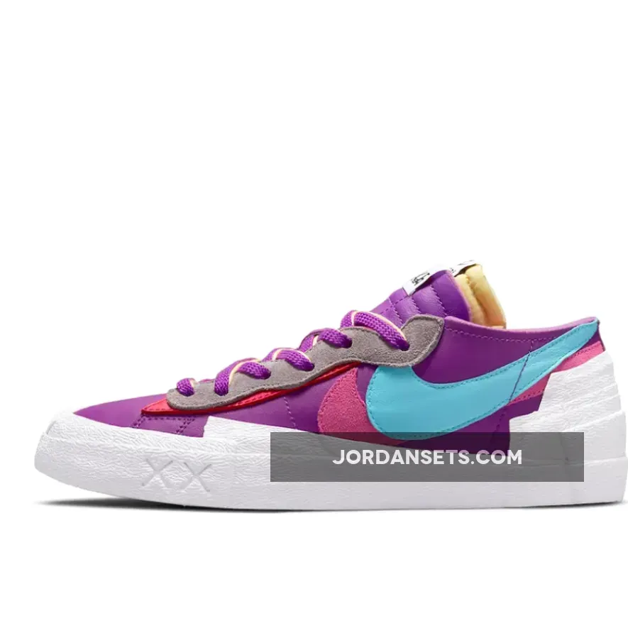 KAWS x sacai x Nike Blazer Low Purple Multi DM7901-500 nike blazer low x kaws