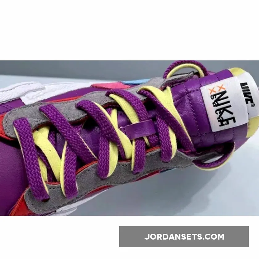 KAWS x sacai x Nike Blazer Low Purple Multi DM7901-500 nike blazer low x kaws