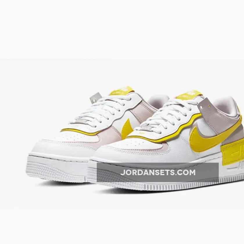 Nike Air Force 1 Shadow White Yellow For Womens CJ1641-102 For Sale
