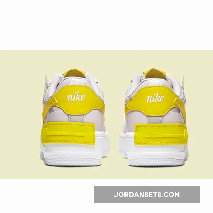 Nike Air Force 1 Shadow White Yellow For Womens CJ1641-102 For Sale