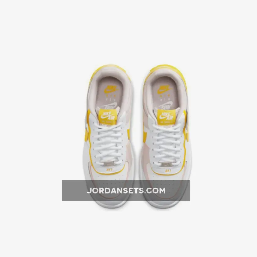 Nike Air Force 1 Shadow White Yellow For Womens CJ1641-102 For Sale